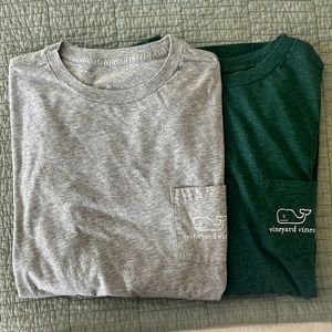 Lot of 2 Vineyard Vines LS pocket T-Shirts